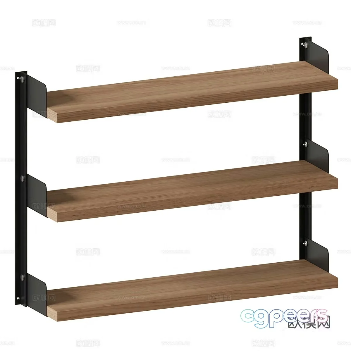 Modern wall cabinet board rack 3d model