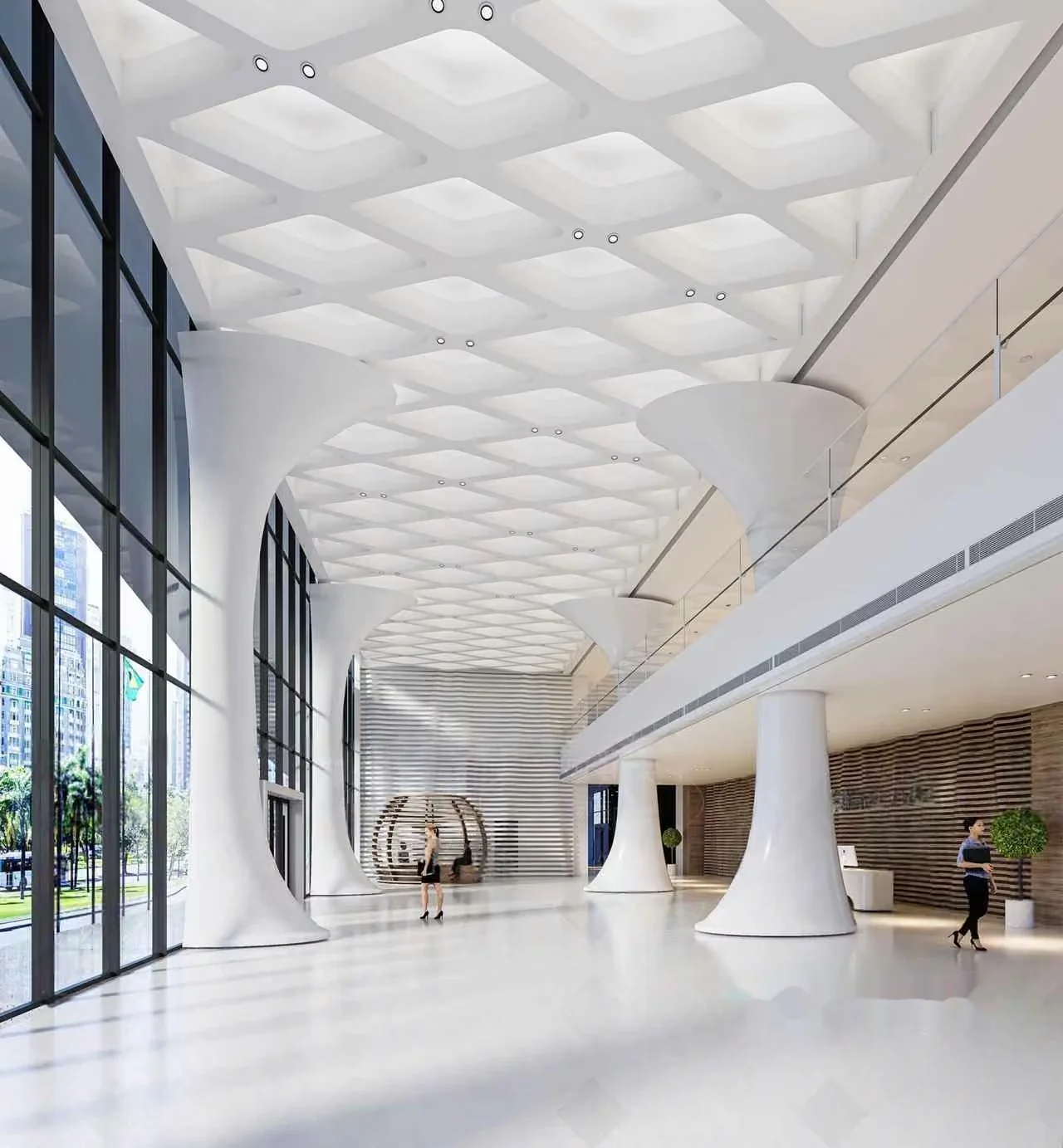 Modern Office Lobby 3D Model – 9032 – VRAY Render