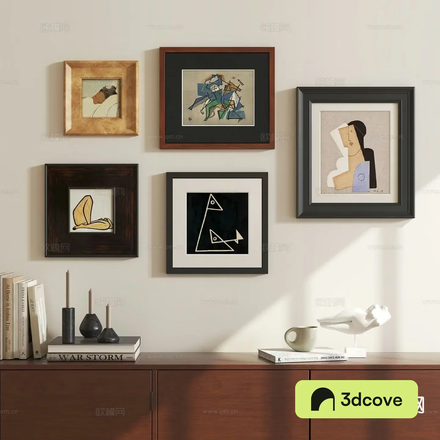Medieval style hanging painting abstract painting