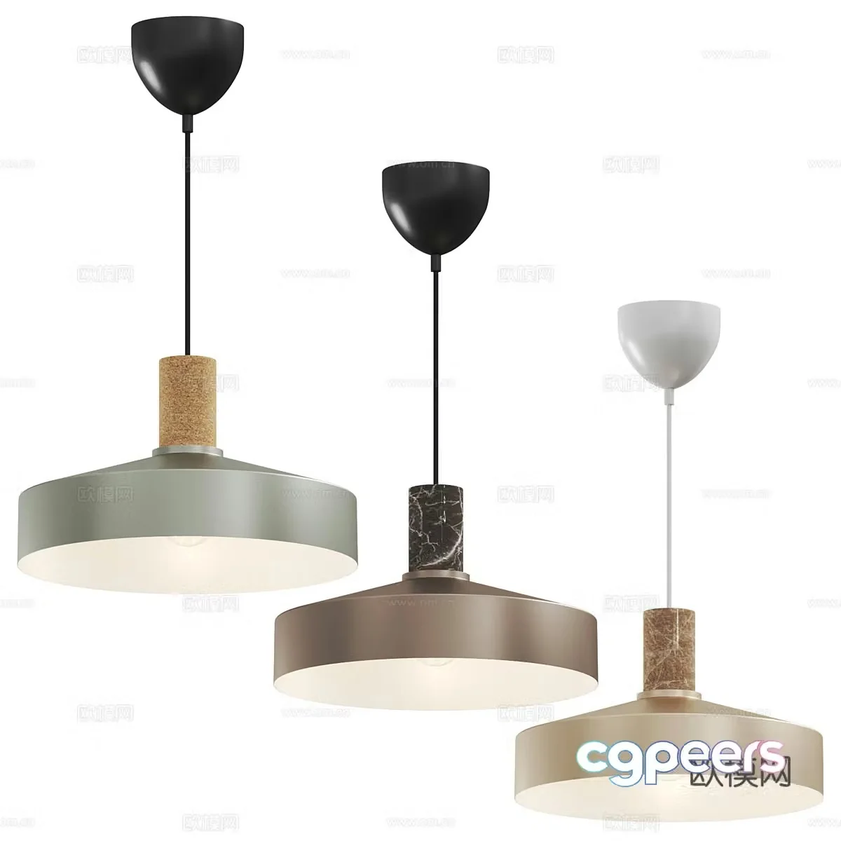 Modern Cream Style Elvas Decorative Chandelier 3d Model