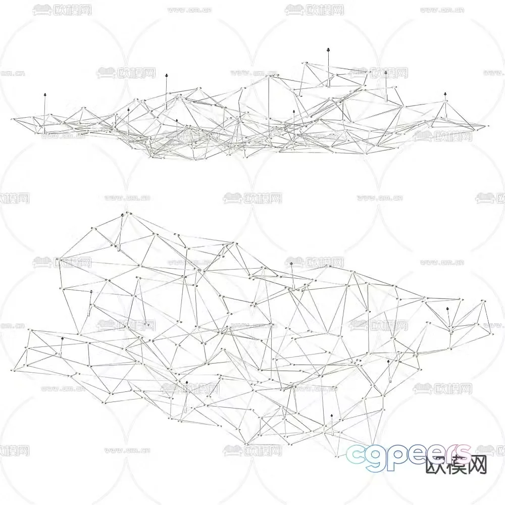 SPATIAL Array Chandelier 3D Model