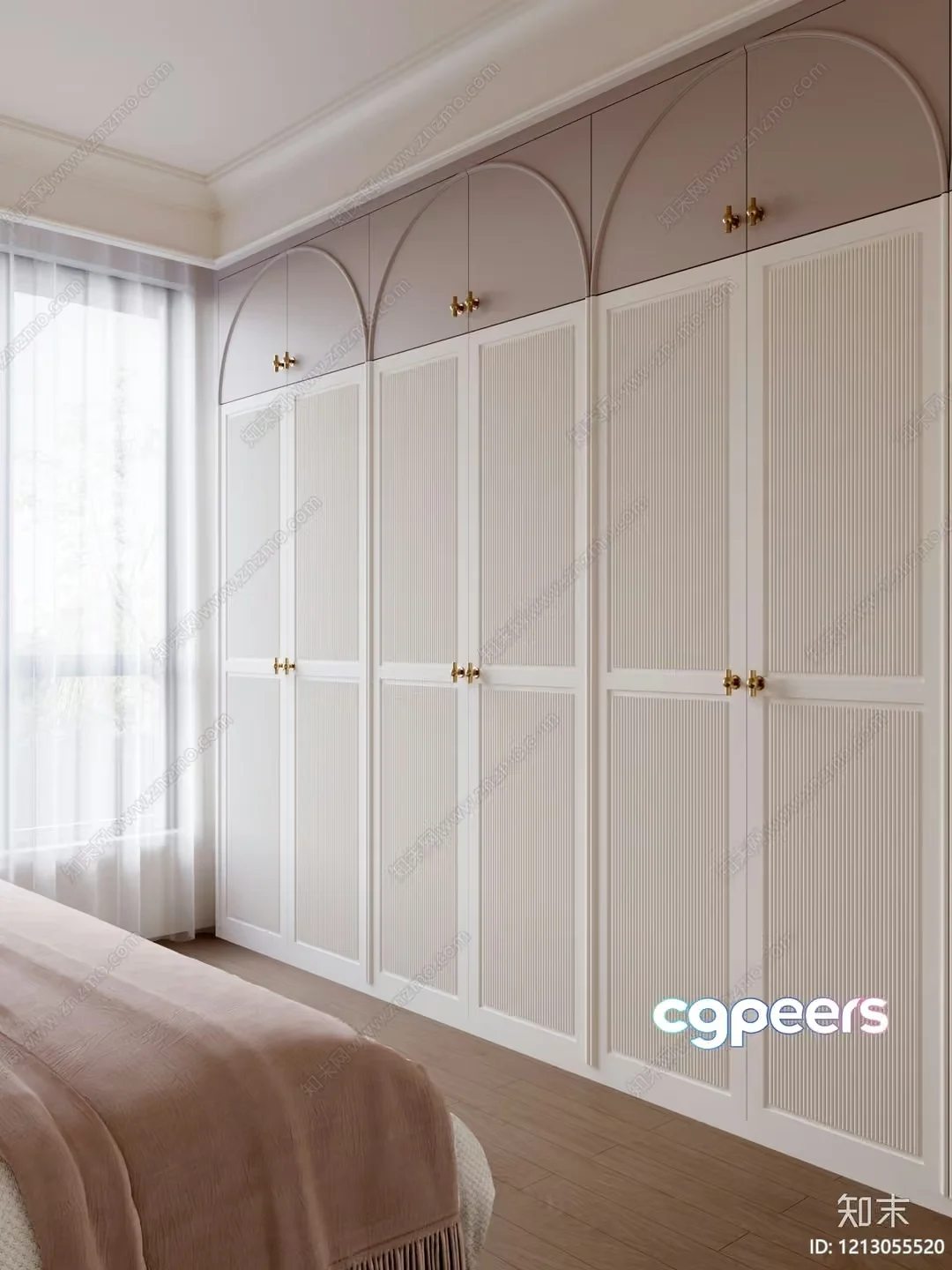 Cozy Bedroom With Wardrobe 3D Model – 4723 – VRAY Render