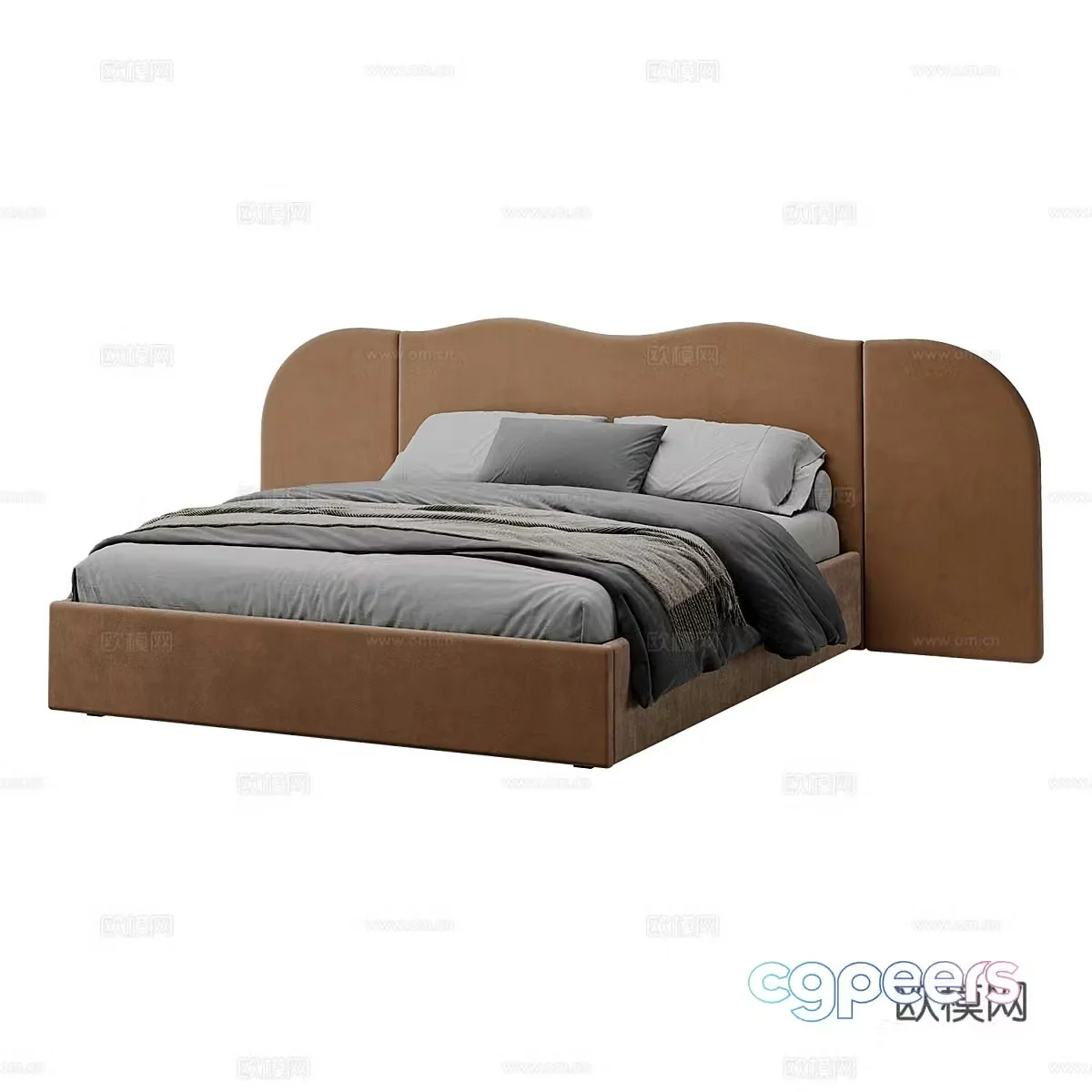 Modern simple double bed Double bed Simple bed Bed bedroom bed 3d model