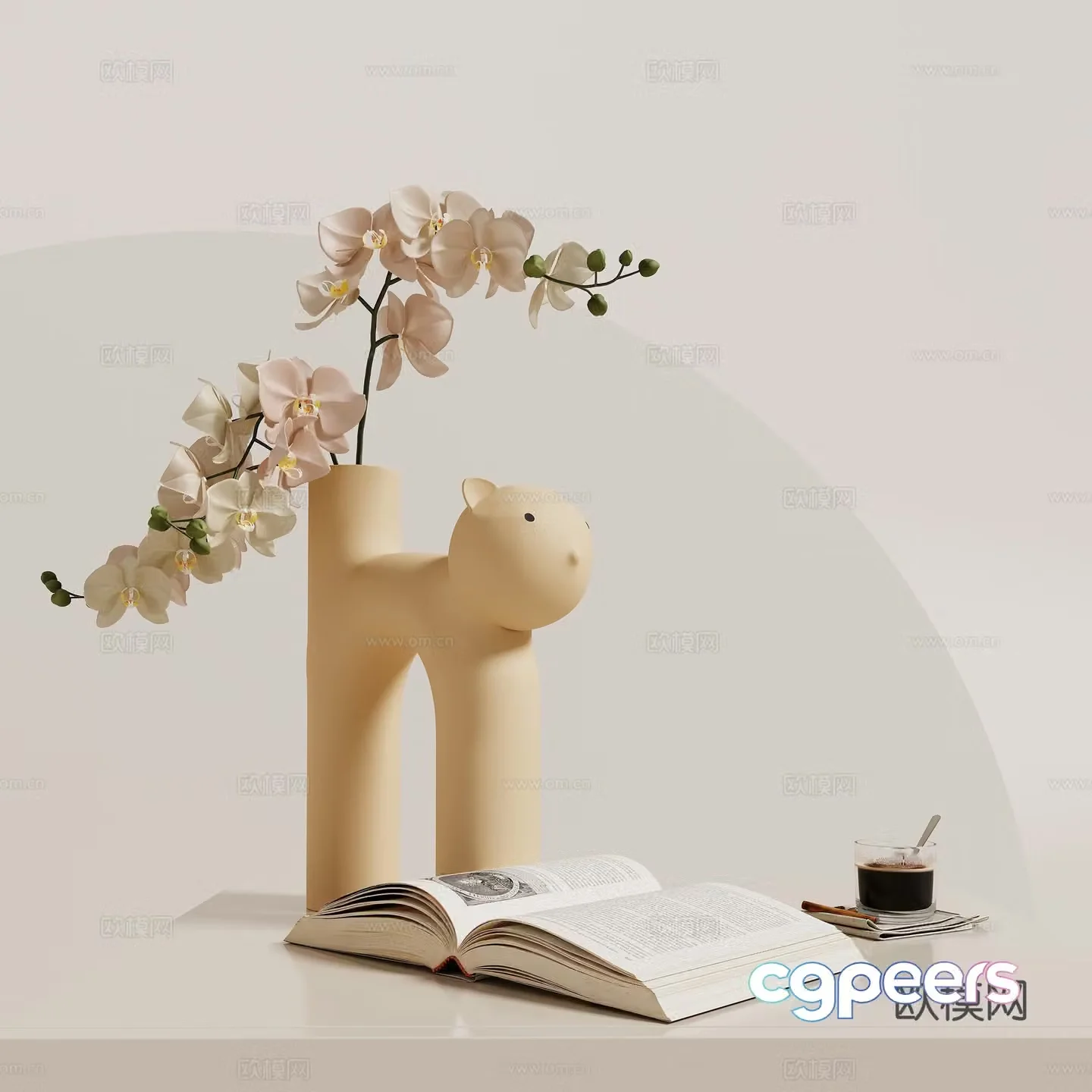 Creamy vase 3d model