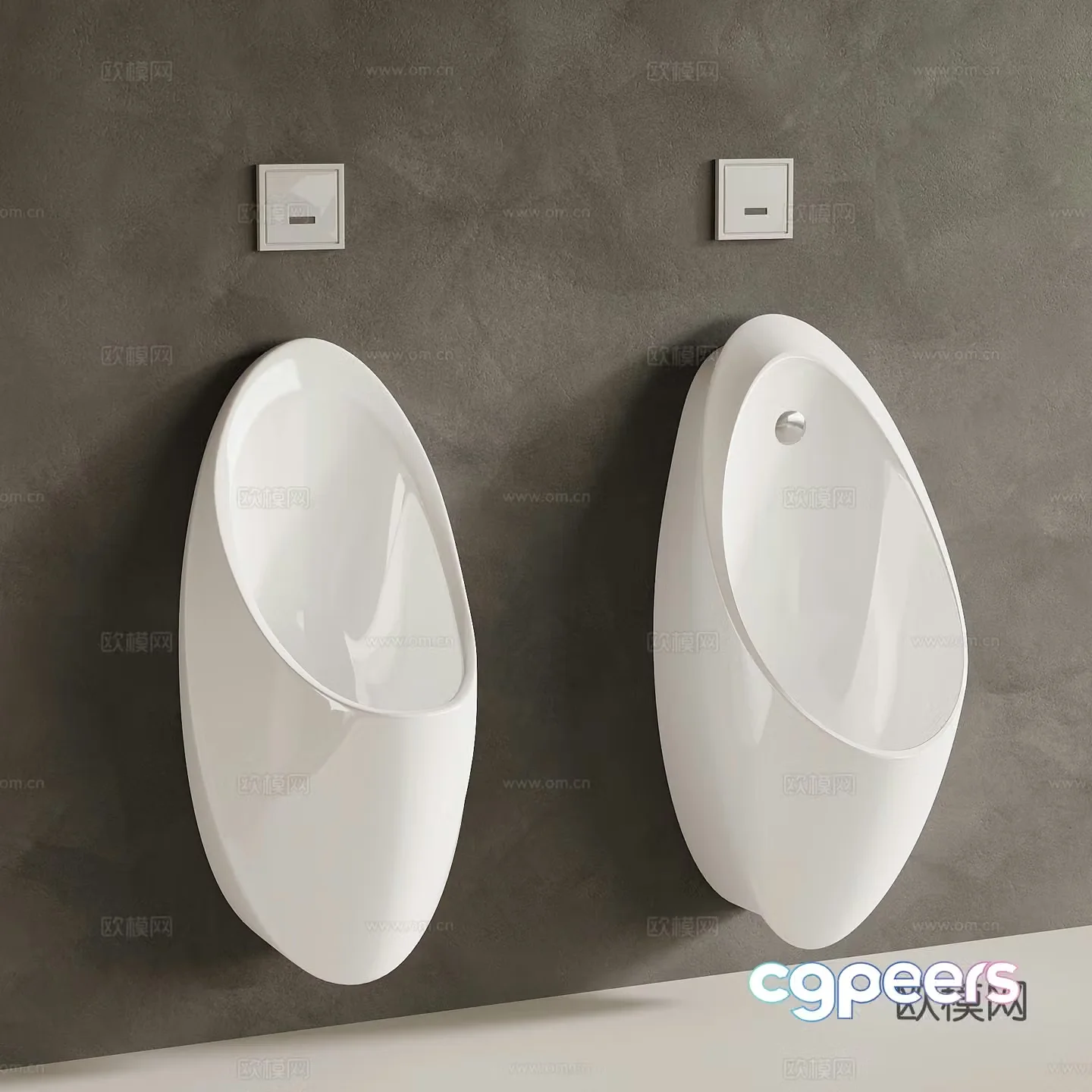 Modern urinal 3d model