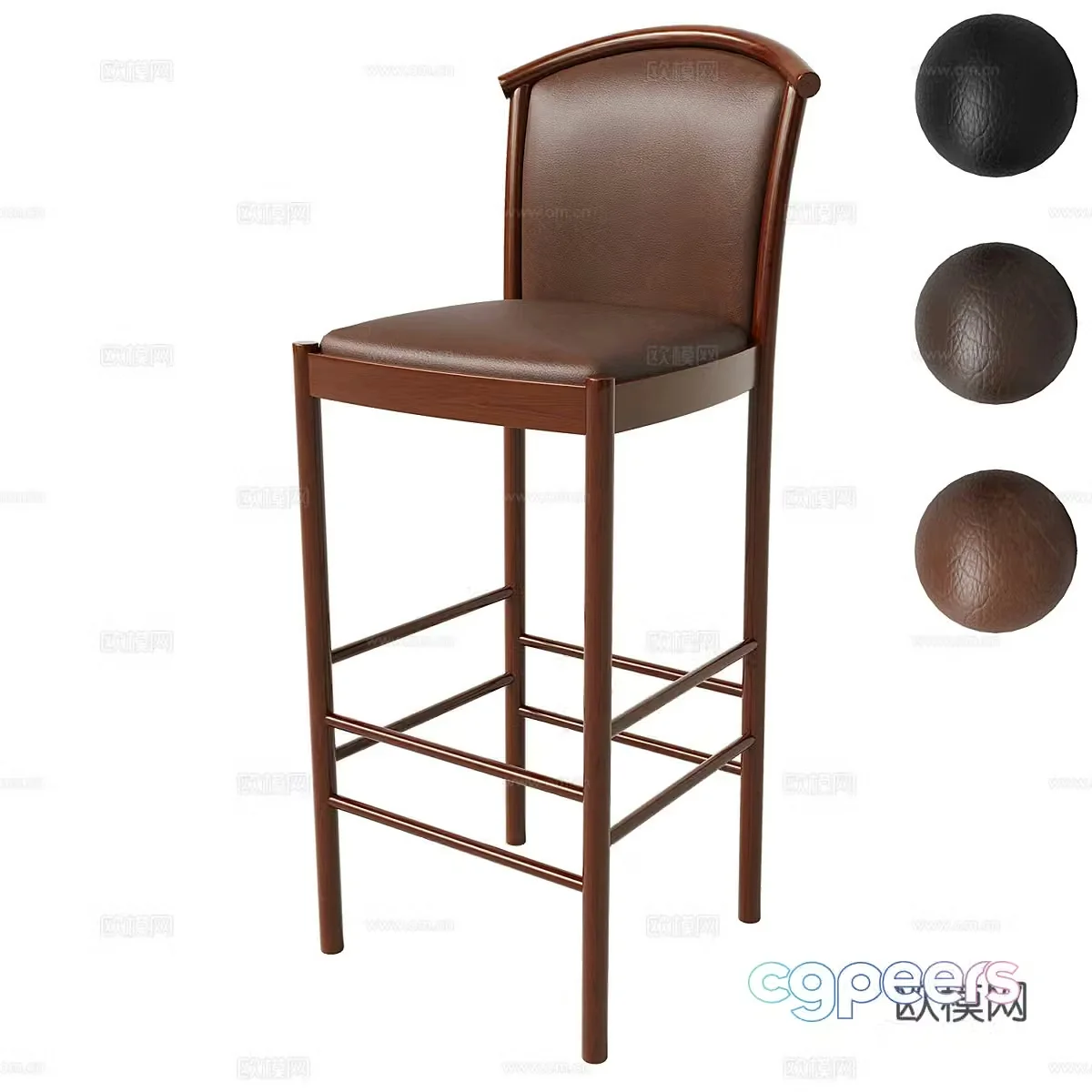 Modern simple bar chair chair chair simple bar stool bar stool 3D model