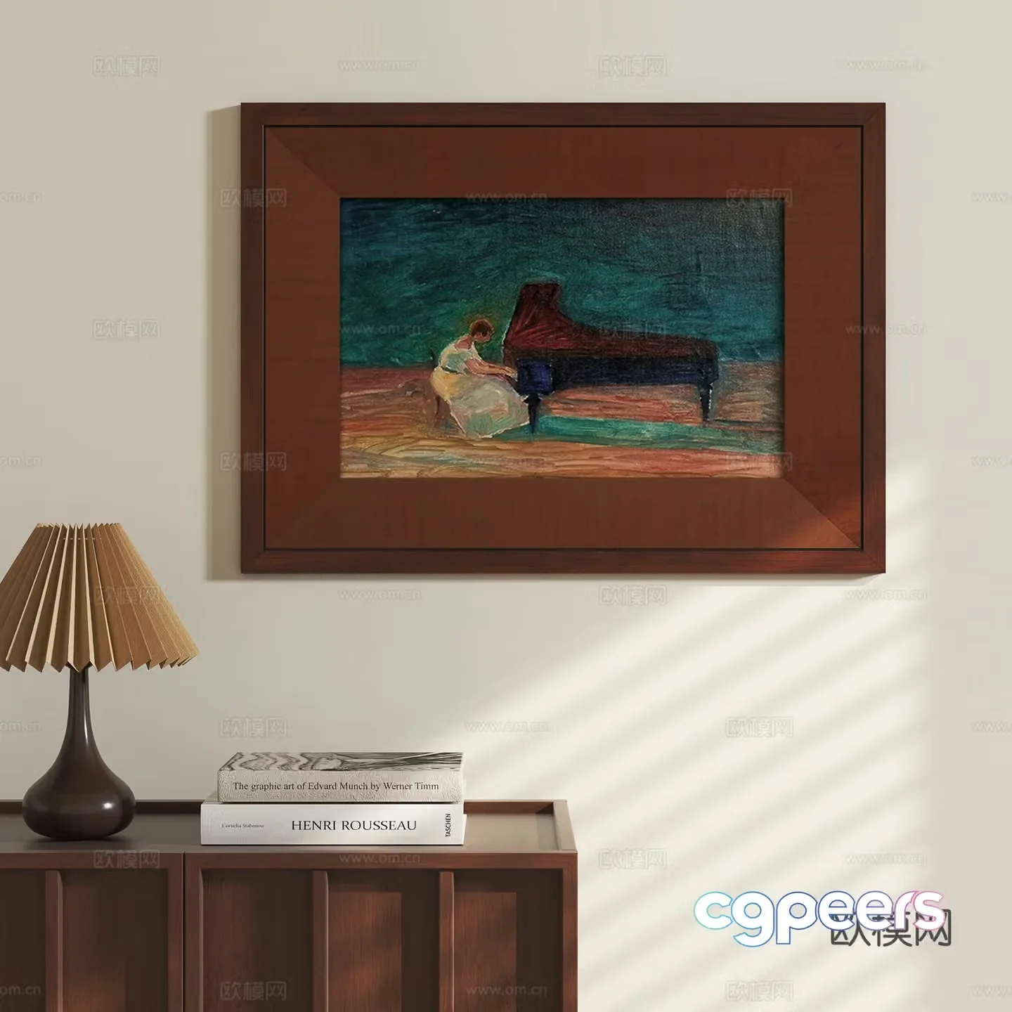 French medieval style hanging painting 3D model