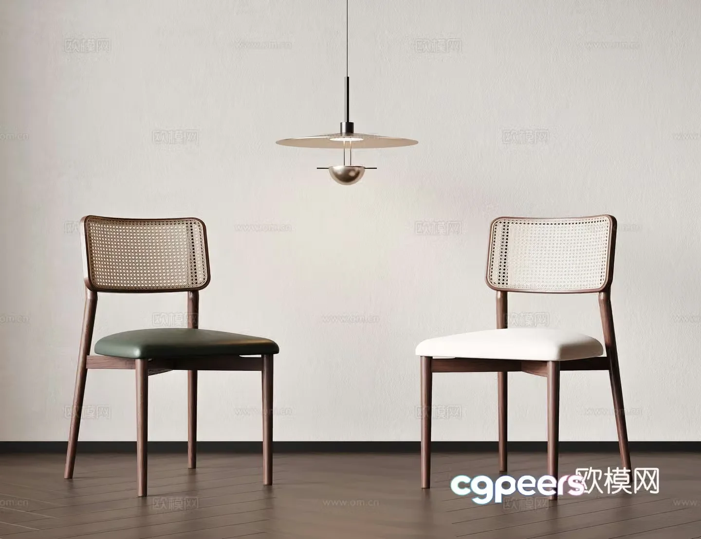 Middle-aged solid single chair dining chair book chair 3d model