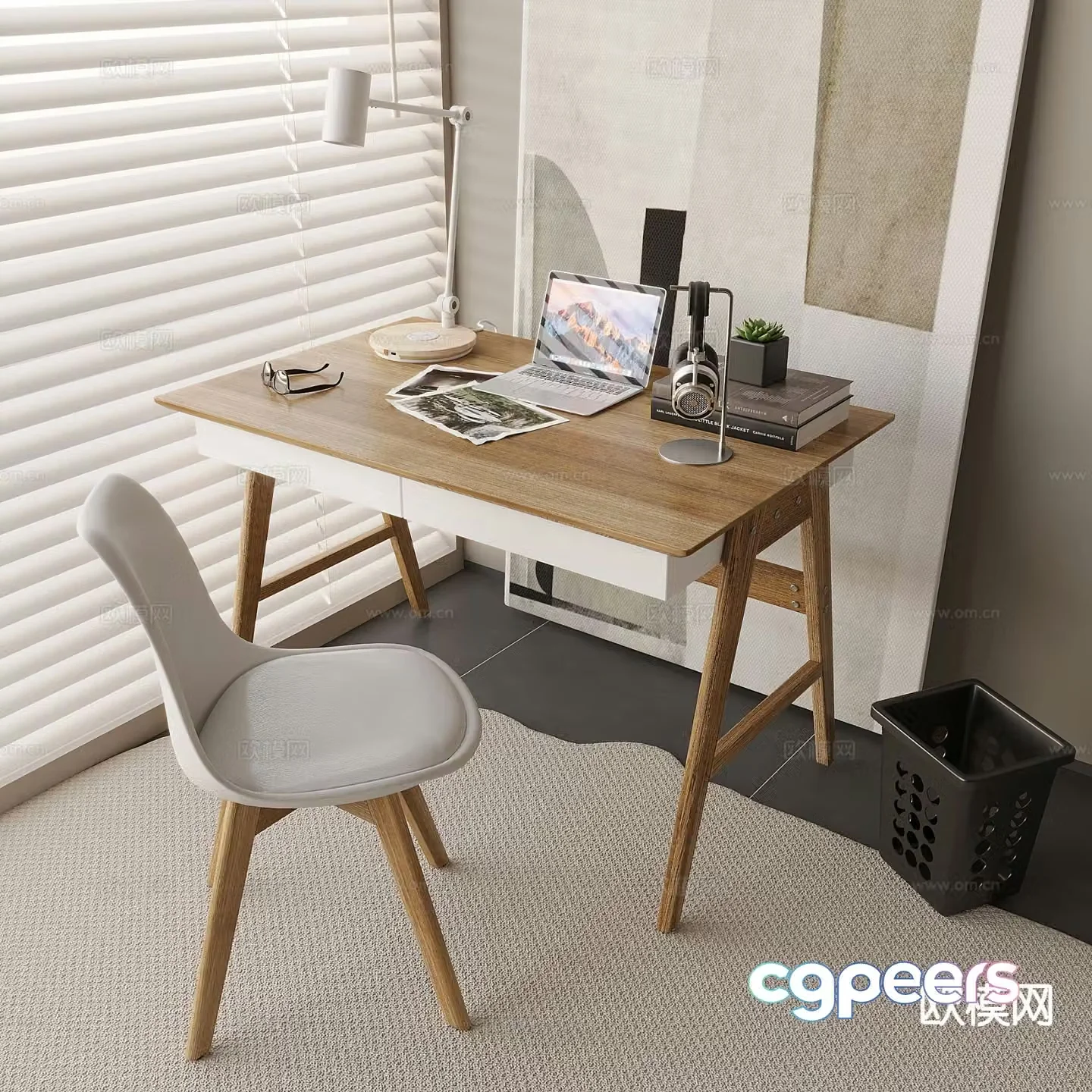 Nordic desk desk 3d model