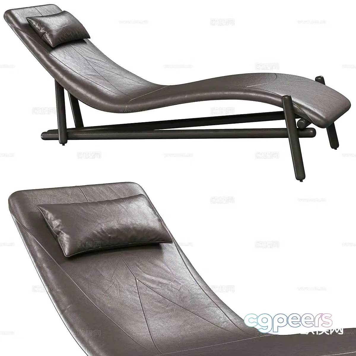 Leather recliner 3d model