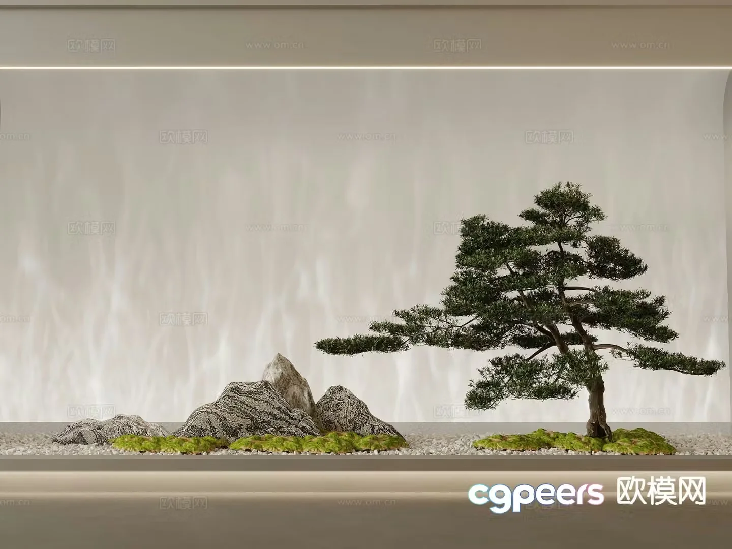 Landscape sketch pine tree landscaping 3D model