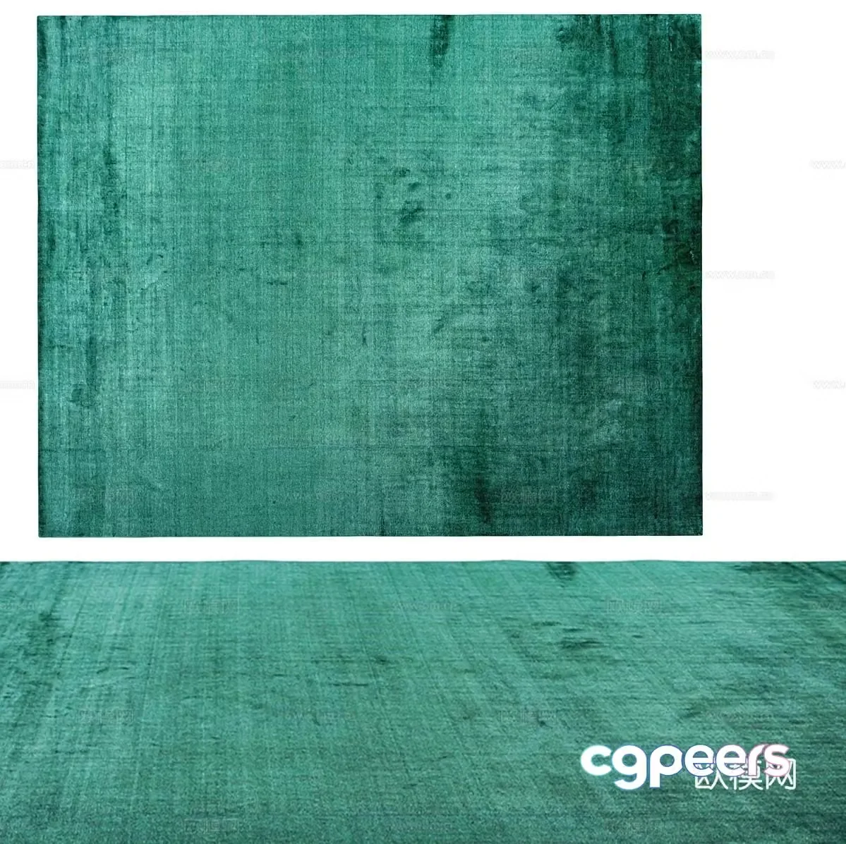 Modern minimalist carpet green carpet living room carpet 3d model
