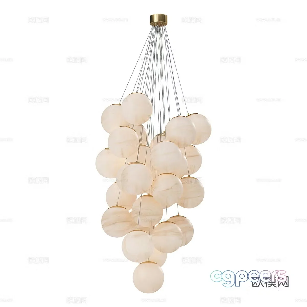 Modern simple chandelier chandelier simple chandelier living room chandelier lamp 3d model
