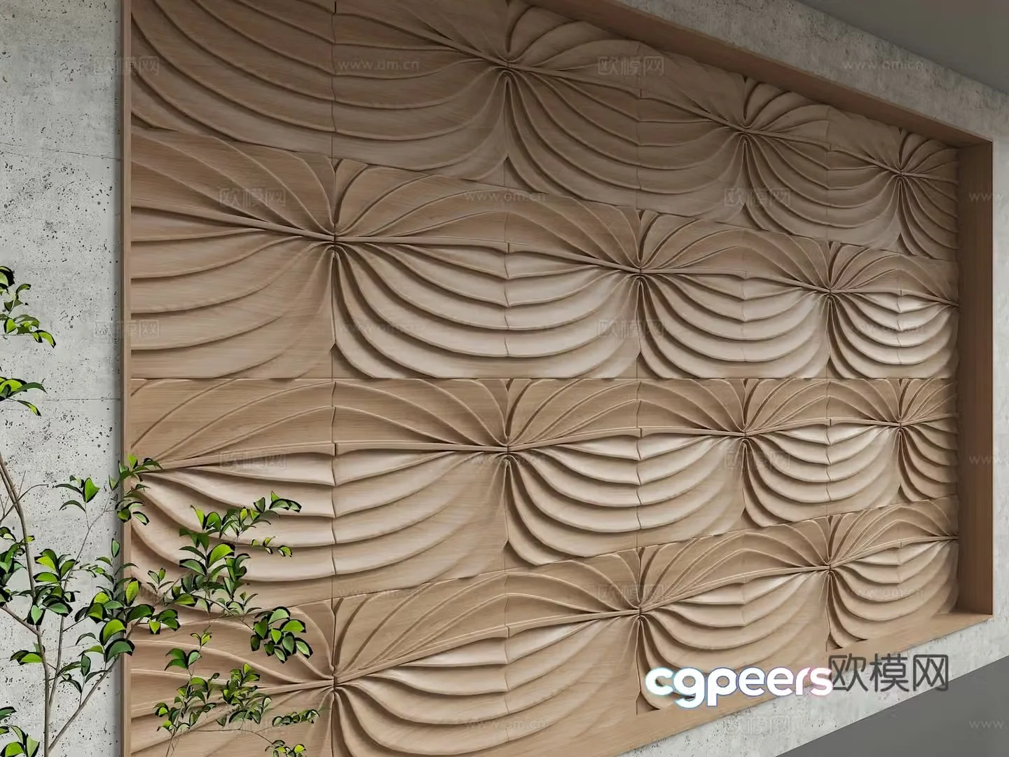 Modern background wall 3d model