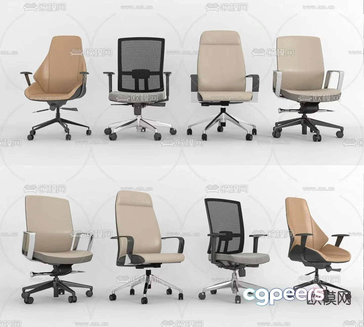 Office chair staff chair 3d model