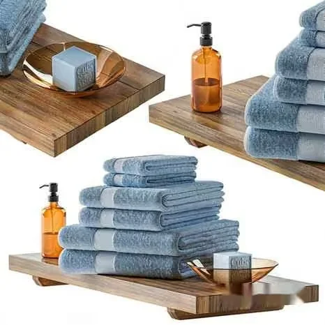 Wooden Bathroom Shelves 3D Model – 9304 – CORONA Render