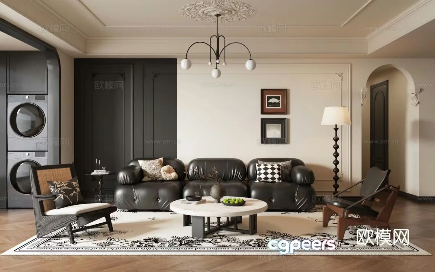 French living room 3d model