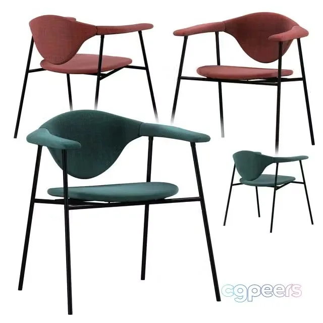 3ds Max Free – GUBI Masculo Chair with steel and base 4 legs