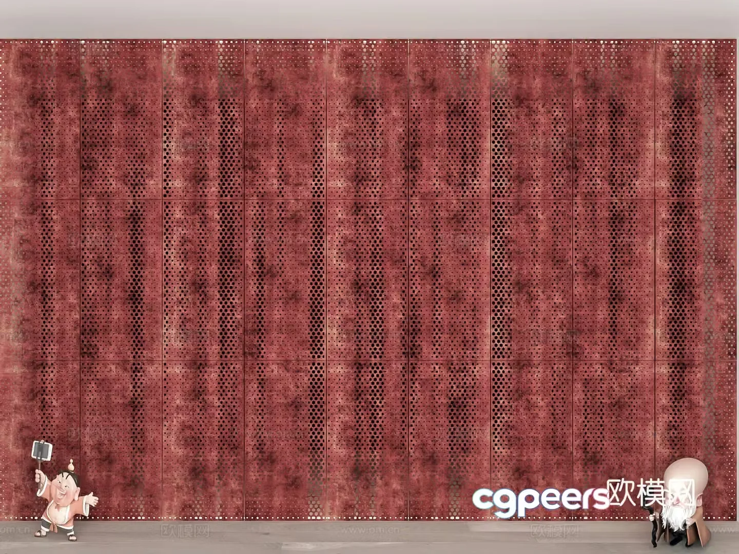 Punching plate Perforated plate Wall panel Metal punching plate 3D model