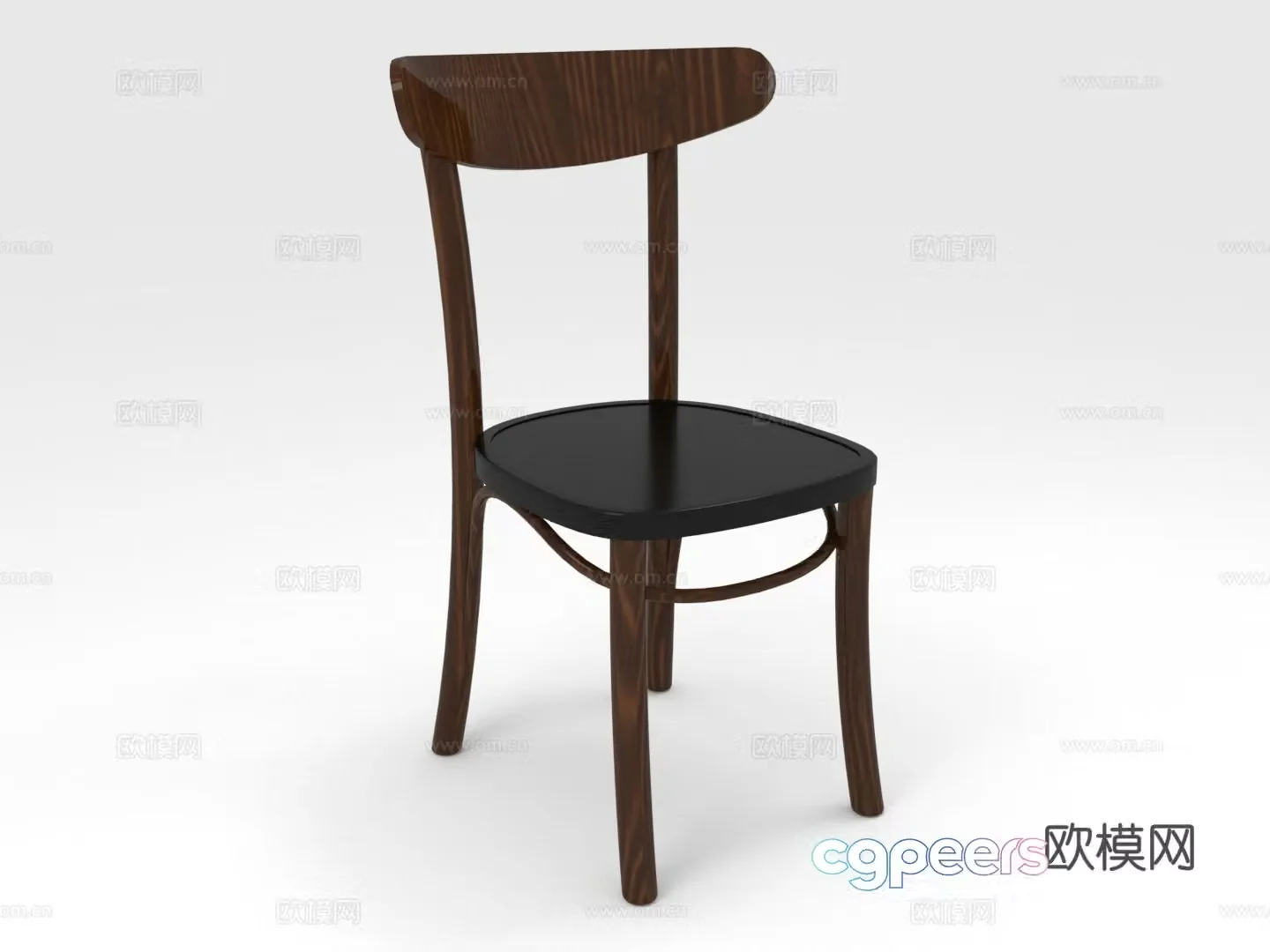 Wooden chair Dining chair Coffee chair Chair Seat 3d model