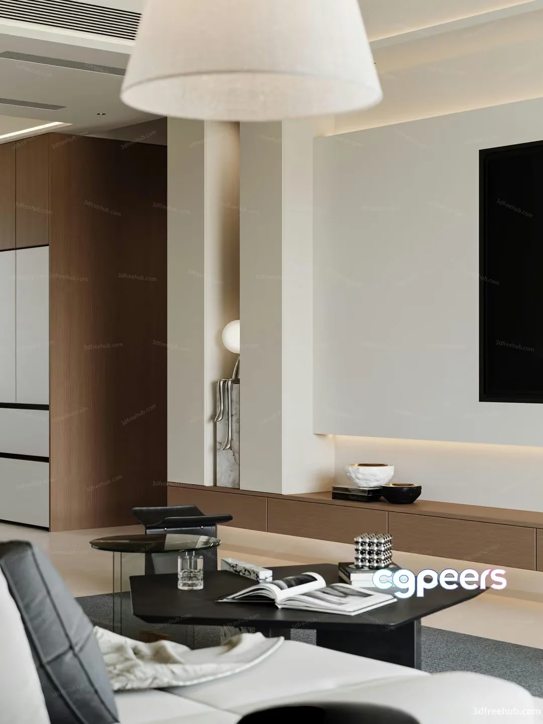 Modern Living Room 3D Model – 6948 – VRAY Render