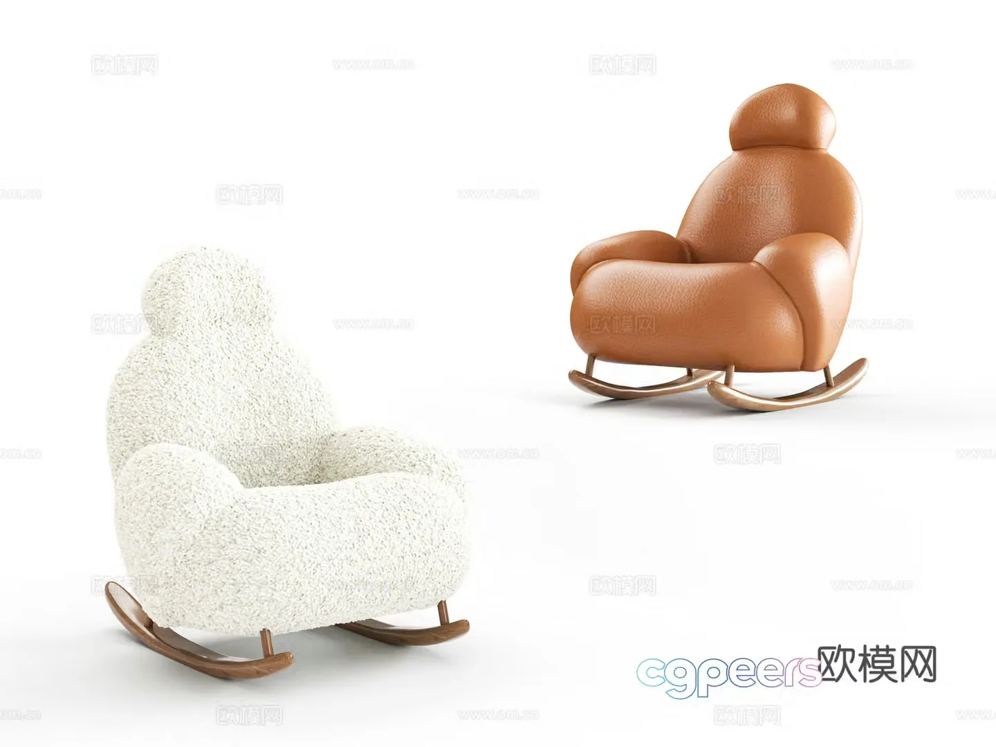 Single chair leisure chair 3d model