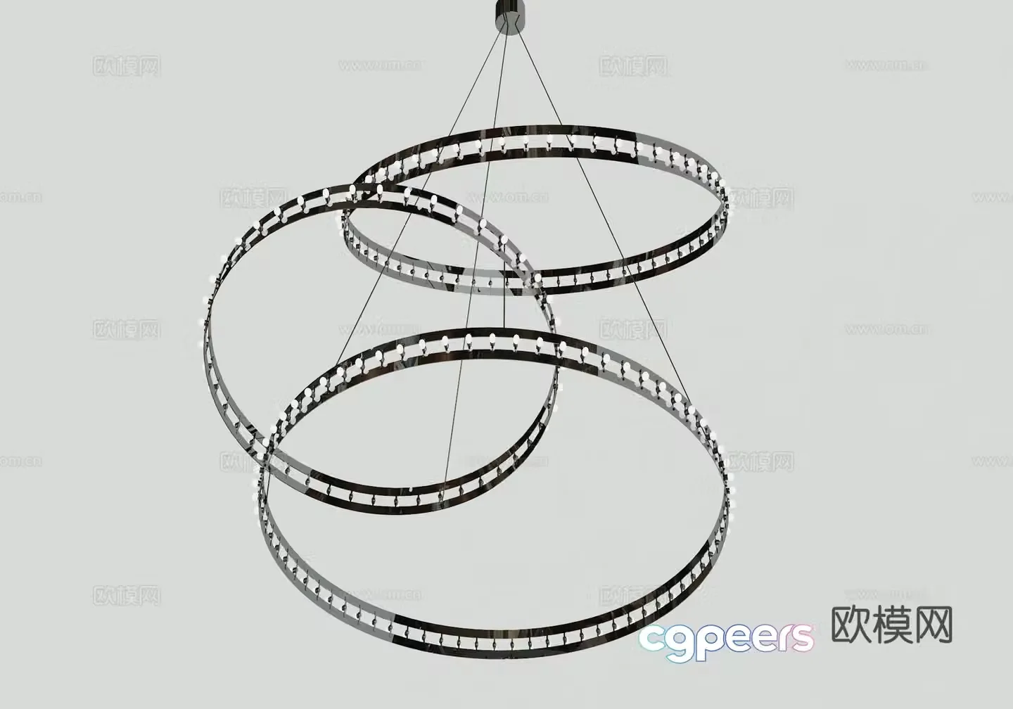 Modern chandelier 3d model