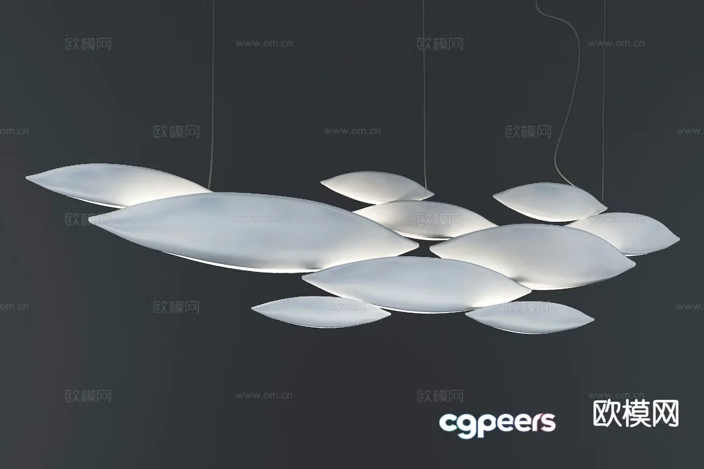 Modern creative chandelier 3d model