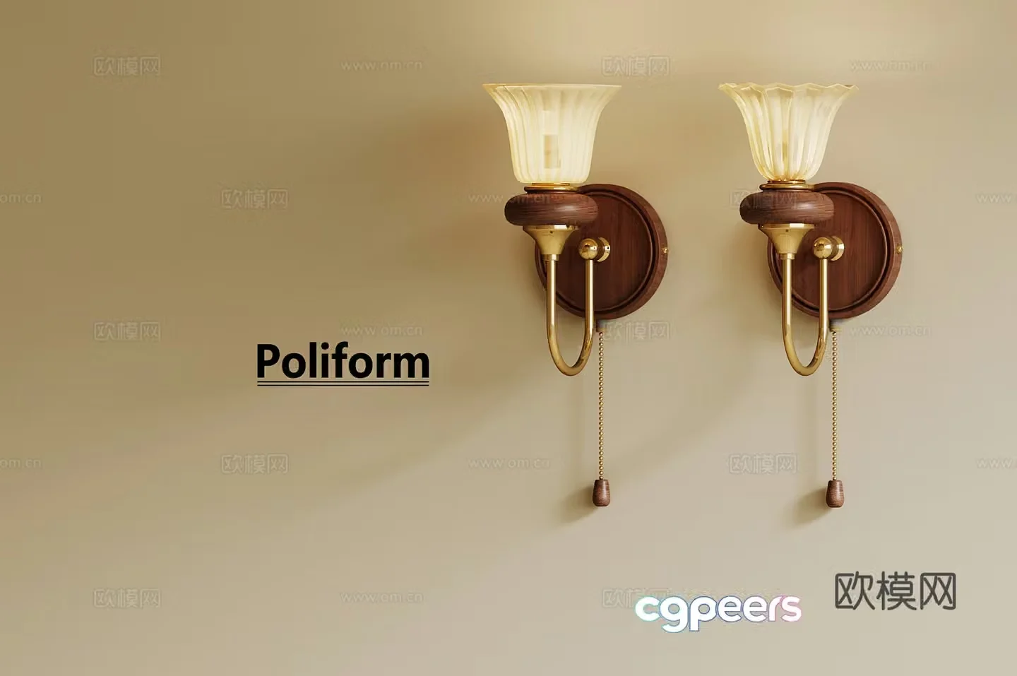 Wall lamp French medieval style wall lamp 3D model