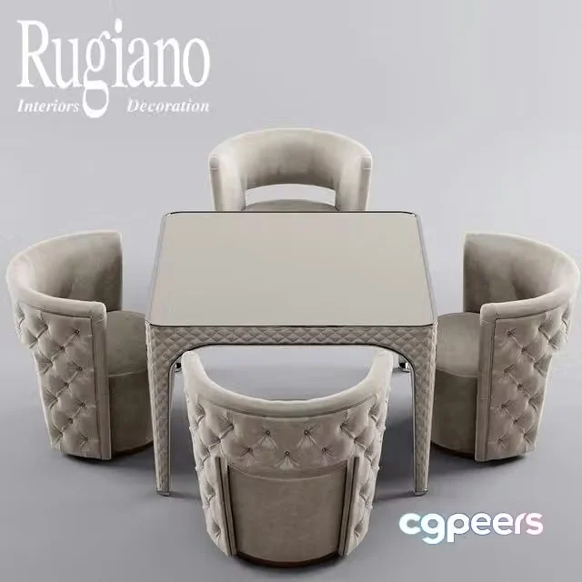 3ds Max Free – Chair and table rugiano Giotto