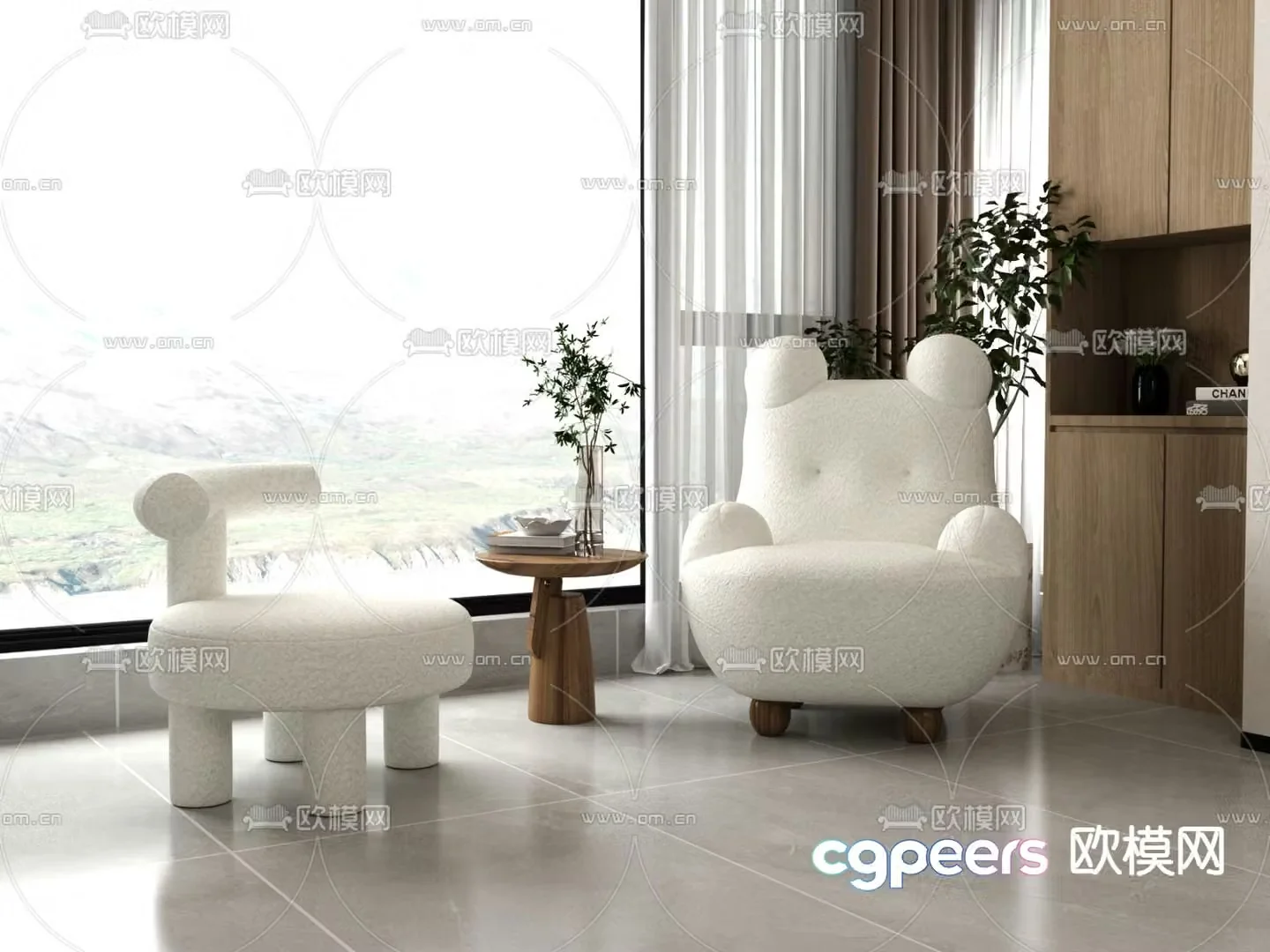 Children’s sofa bear sofa 3d model
