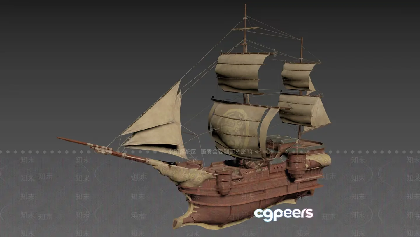 A Ship 3D Model – 17147 – VRAY Render