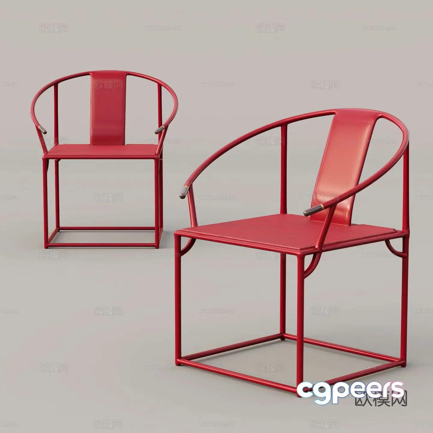 Chinese style chair armchair 3d model