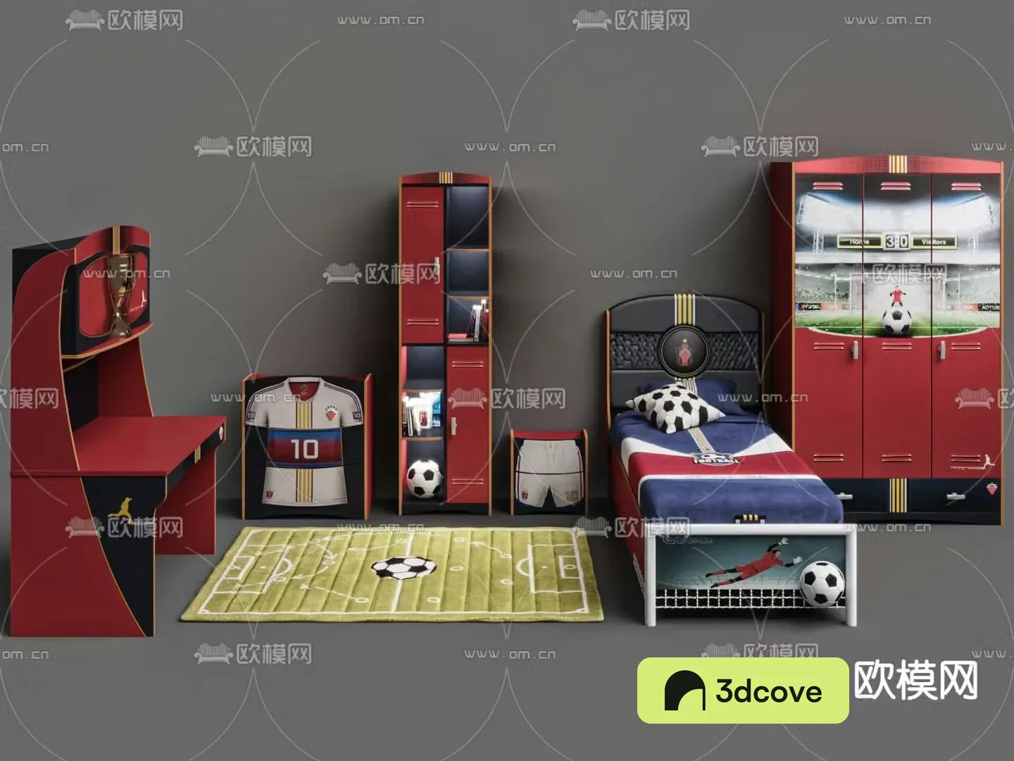 Modern fabric children’s bed