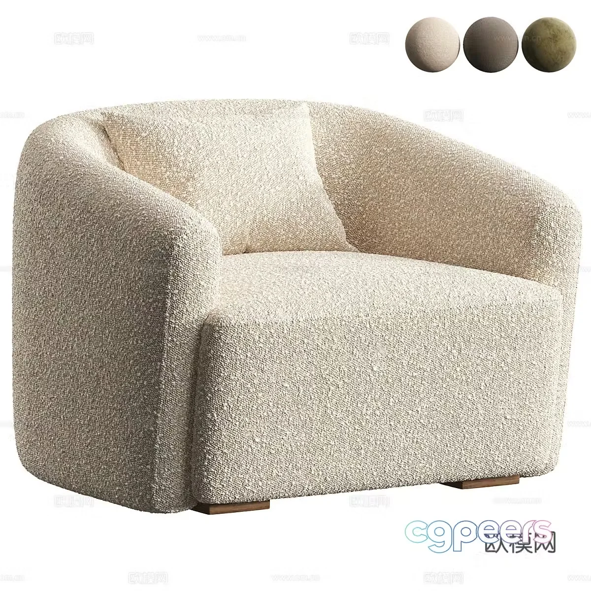 Single sofa 3d model