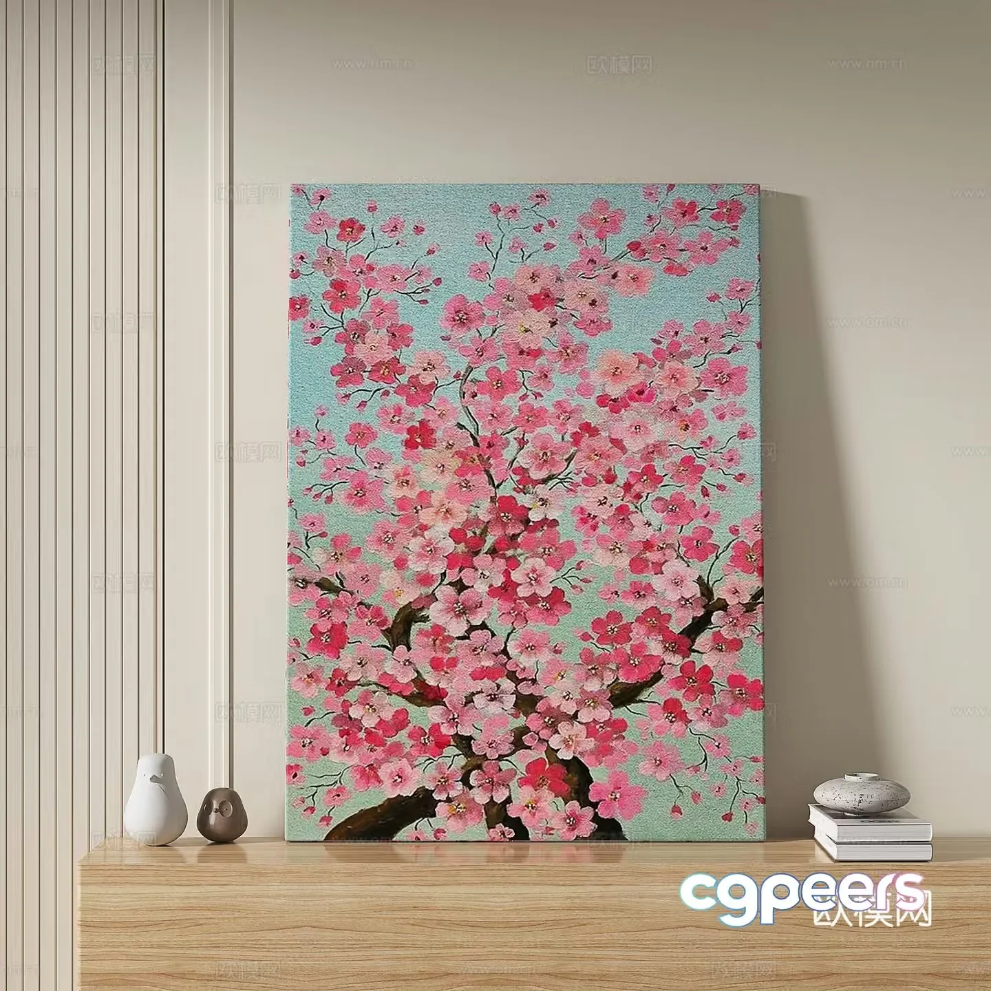 Modern medieval simple decorative painting 3d model
