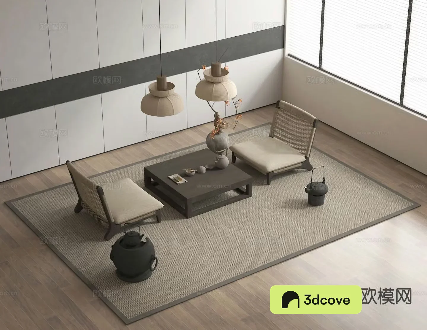 New Chinese style tea table tatami tea table