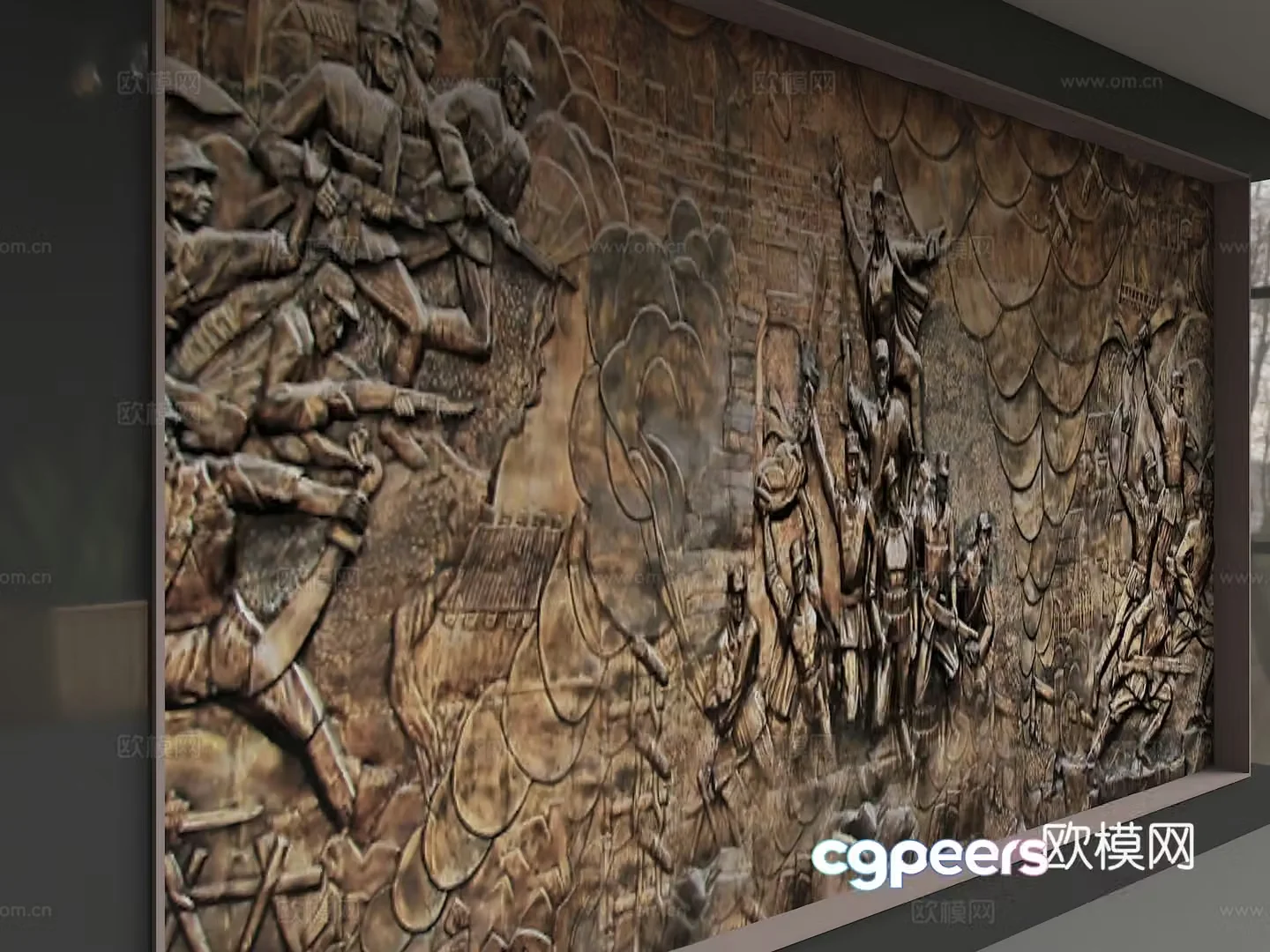Modern background wall 3d model