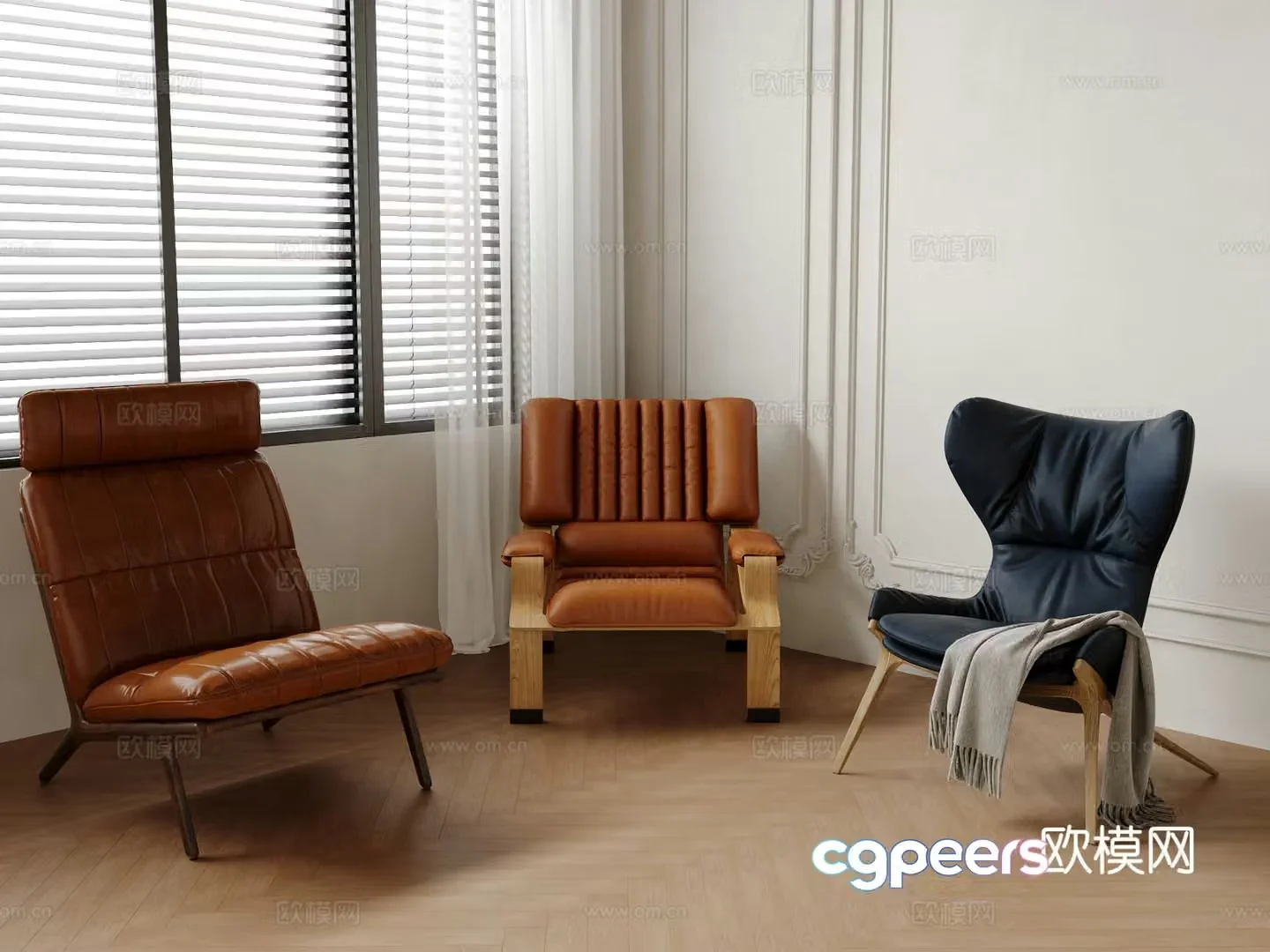 Single chair dining chair sofa chair 3d model