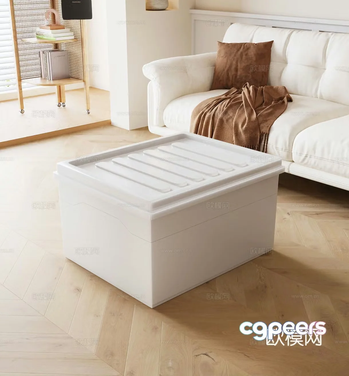 Plastic storage box 3D model