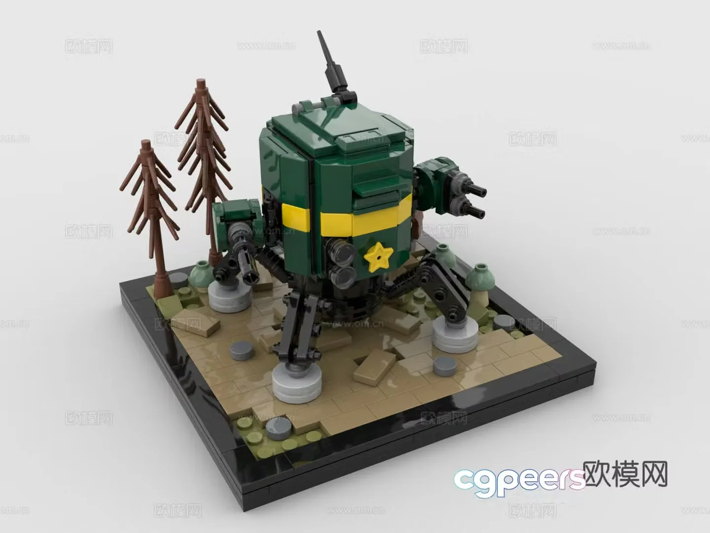 LEGO LEGO toys building block combat tank combat machine 3d model