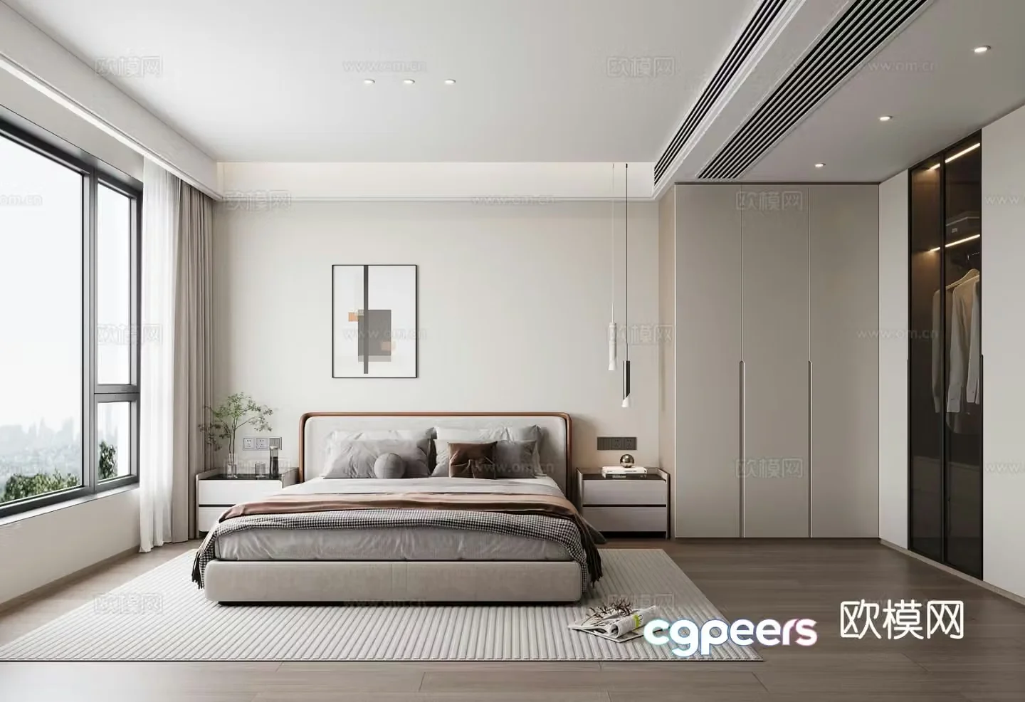 Modern bedroom 3d model