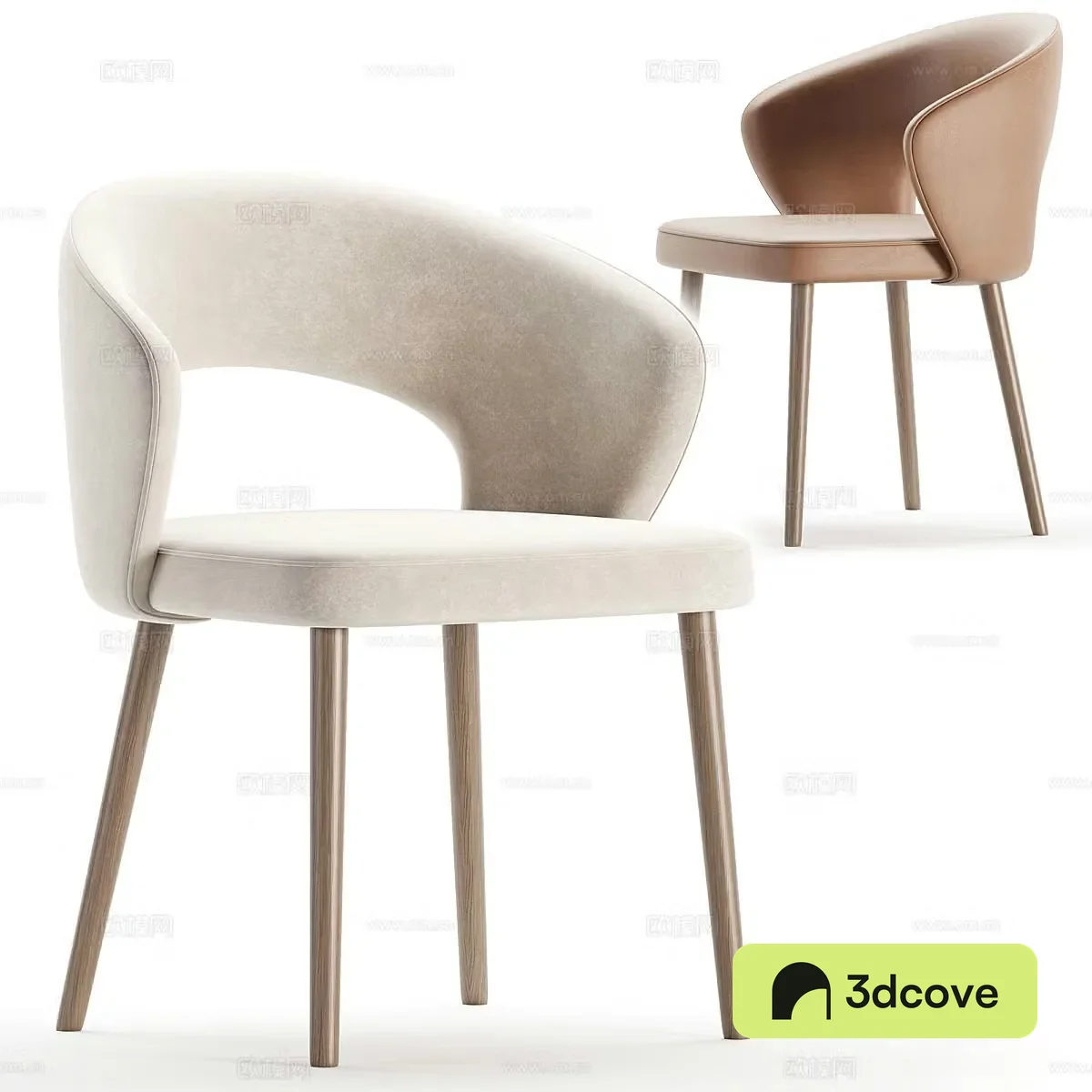 Fabric leisure chair Cream style single chair Fabric book chair Milk