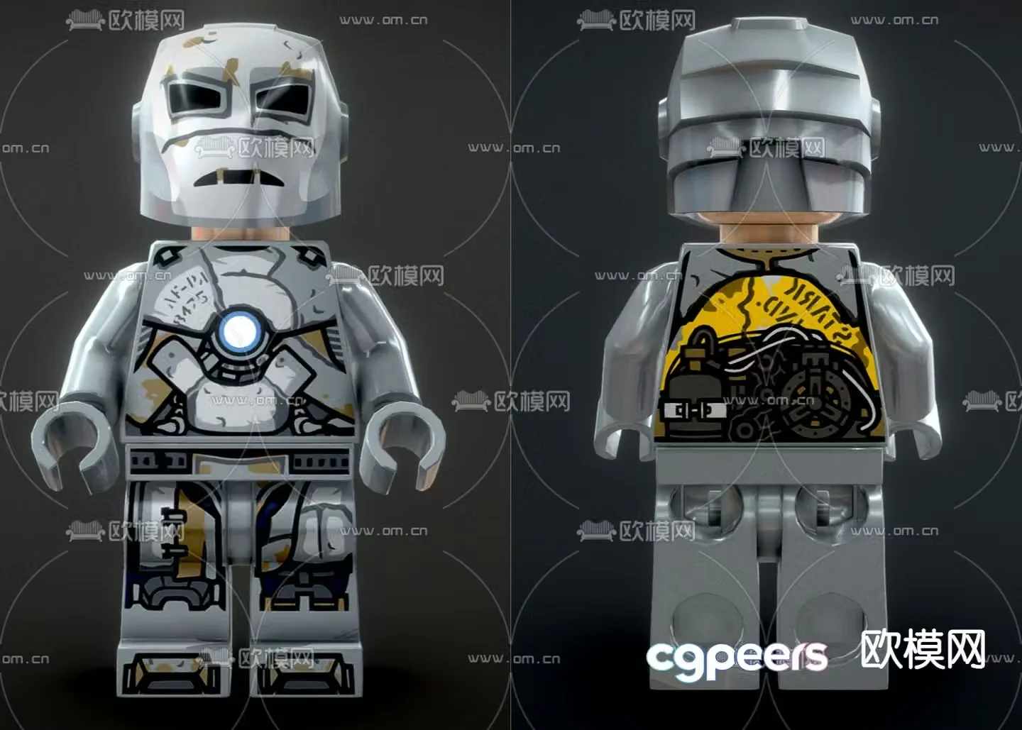 Figure Lego building blocks doll Iron Man toy 3d model