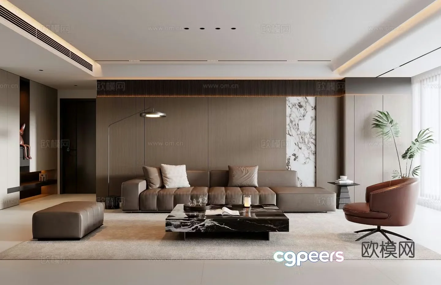 Italian living room 3d model