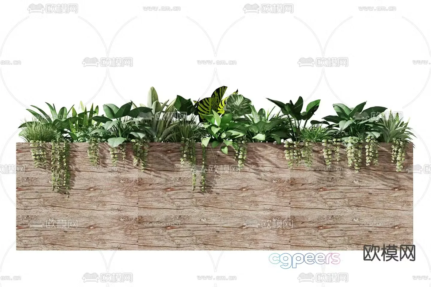 Outdoor flower box flower bed flower bowl 3d model