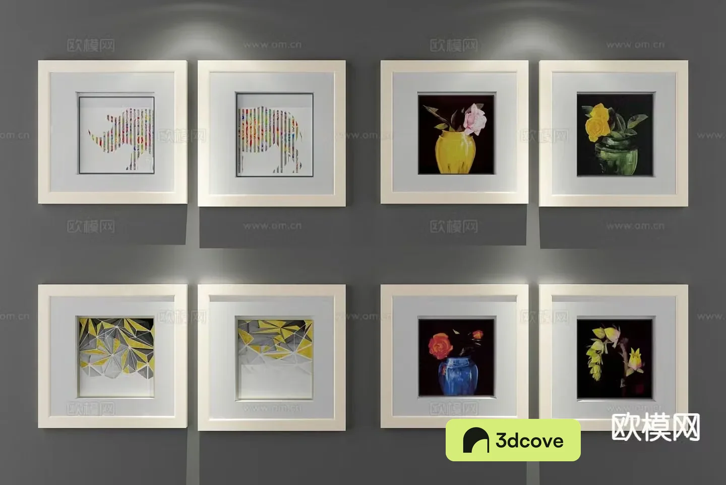 Modern combination painting simple hanging painting oil painting decorative painting