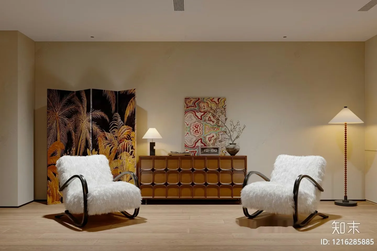 Modern Living Room 3D Model – 14574 – VRAY Render