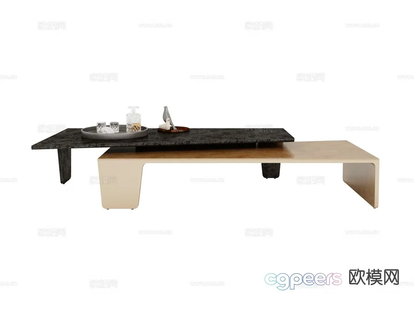 visionnaire coffee table 3d model