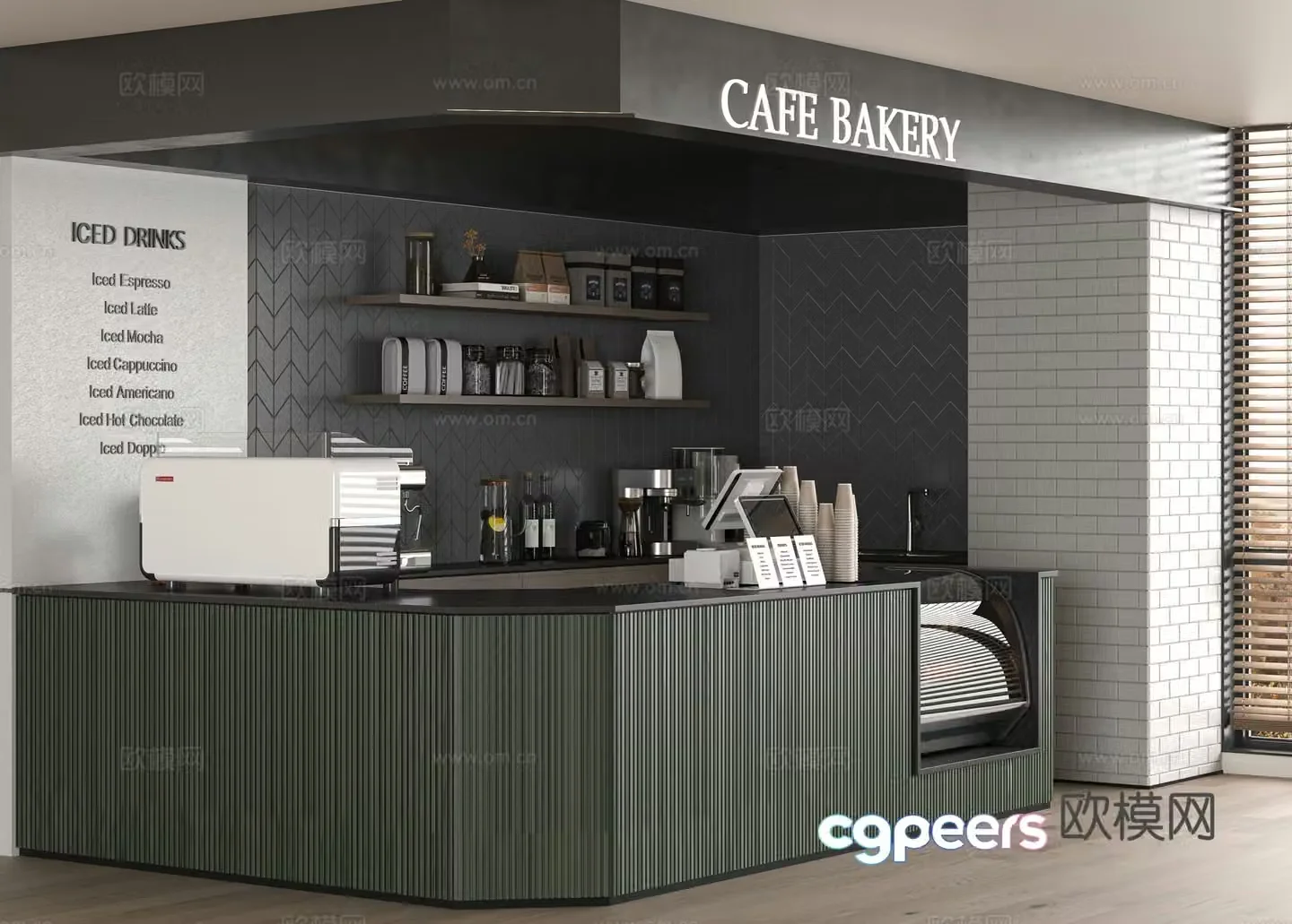 Modern cafe 3d model